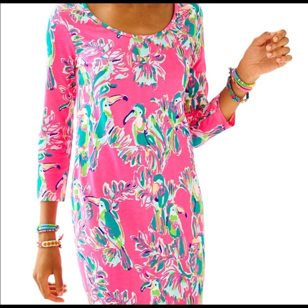 Lilly Pulitzer Beacon Dress Pink Toucan